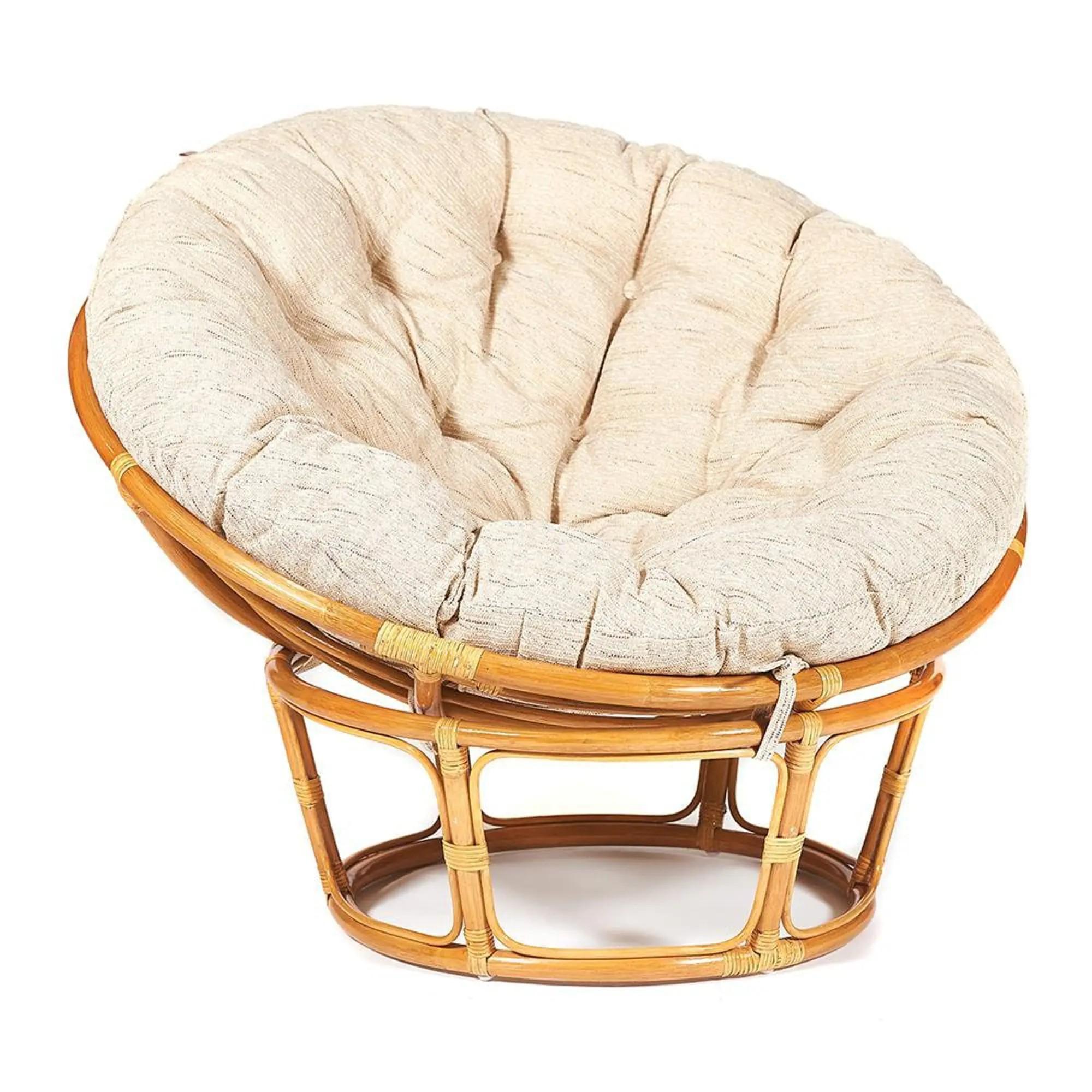 подушка из рогожки для кресла папасан